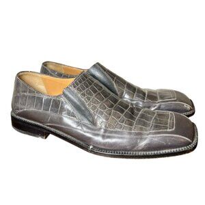 Mezlan RARE $1000+ Genuine Alligator Exotic Leather Shoe Executive Loafer 12 M